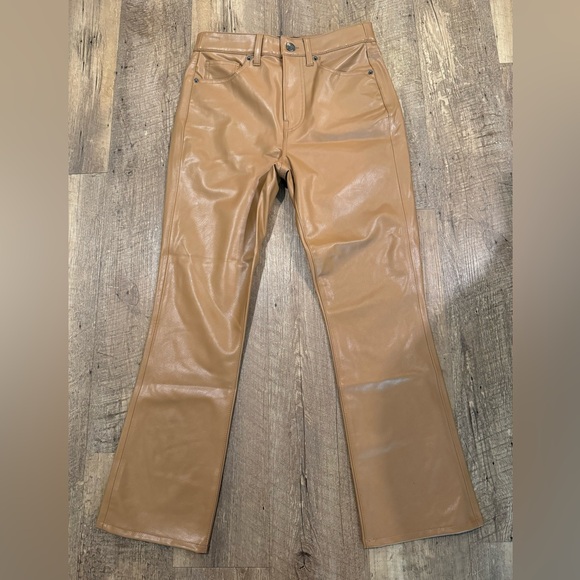 Veronica Beard Carly Kick-Flare Vegan Leather Pants - Picture 2 of 7